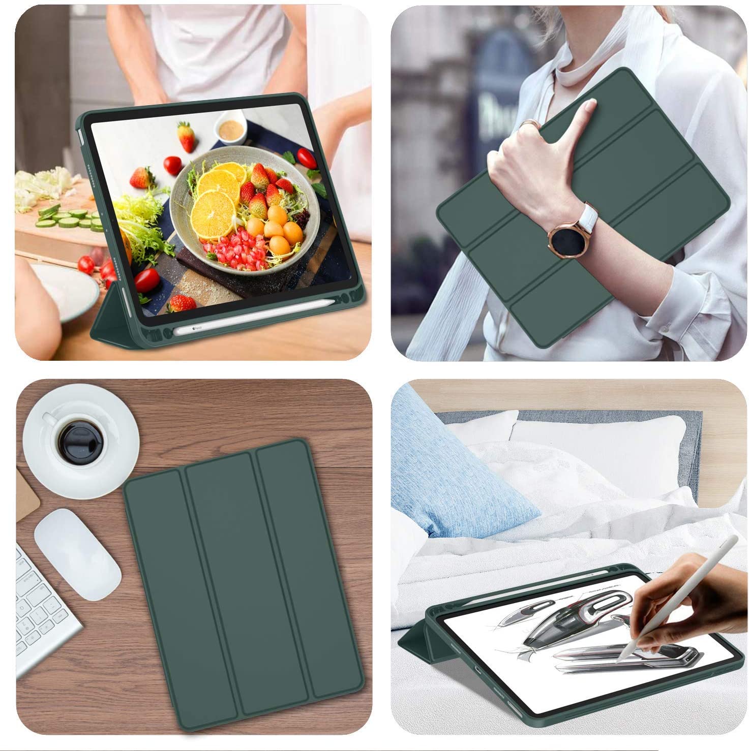 Carcasa de Silicona iPad 2026 con soporte interno y externo para Apple Pencil 1/2  [ Pro 11', 12' y 13' / Air 5, 4 y 3 / Mini 6 / iPad 10.2' / iPad 10.9' ] [ M5 / M4 / M3 / M2 / M1 ] - Miniatura 9